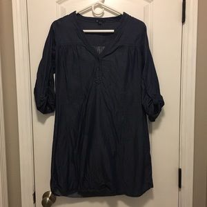 Denim 3/4 sleeve shirt dress